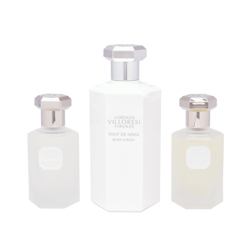 Lorenzo Villoresi Teint De Neige EDT 50ml + Hair Mist 50ml + Body Lotion - 250ml
