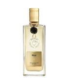 Nicolai elegant glass bottle of Musc fragrance oil featuring a decorative gold cap and labels with traditional patterns.