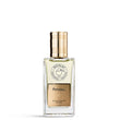 A 30ml clear glass bottle of Nicolaï Patchouli Intense Eau de Parfum with a gold rectangular label and a gold cylindrical cap.