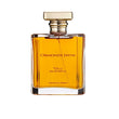 A clear glass bottle of Ormonde Jayne Tolu Eau De Parfum with a gold-colored cap and label, indicating the fragrance notes.