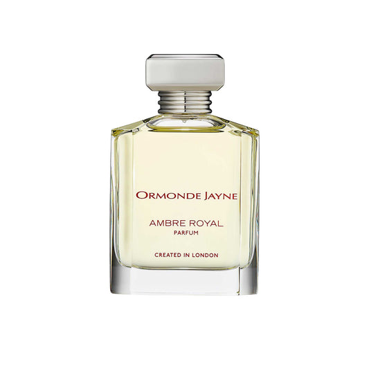 Experience Ormonde Jayne Ambre Royal Parfum (88ml). A regal and warm fragrance featuring notes of amber, roses, and jasmine with a smooth, balsamic cedar finish.