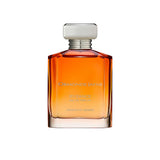 An 88ml orange gradient glass bottle of Ormonde Jayne Byzance Eau de Parfum, featuring silver lettering and topped with a tiered silver neck and rectangular silver cap.