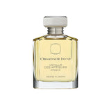 An 88ml clear glass bottle of Ormonde Jayne Vanille des Afriques Intensivo, featuring silver lettering and topped with a tiered silver neck and rectangular silver cap.